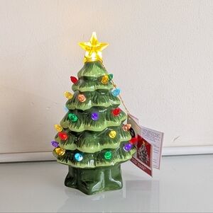 Ceramic Christmas Tree with Multicolor Lights
